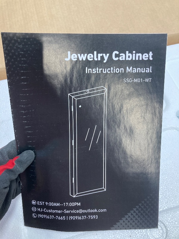 Photo 1 of *Factory Sealed* edx Full-Length Mirror Jewelry Cabinet with 6 LED Lights, Wall Door Mounted Large Jewelry Armoire Organizer with Makeup Storage
