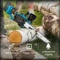 Photo 1 of **MISSING CHARGER**YAHHU 12 Inch Cordless Chainsaw with Oiler System, 21V Electric Handheld Chainsaw for Tree Trimming, Wood Cutting, Outdoor Yard Work