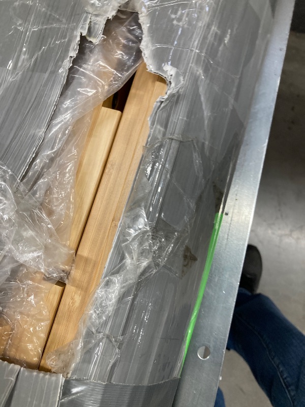 Photo 1 of ***PARTIAL SET-MISISNG PARTS-INCOMPLETE -SELLING AS PARTS ONLY)***  

PAUKIN Gold Metal Canopy Bed Frame King/Mattress Foundation with Steel Slat Support/No Box Spring Needed/Easy Assembly (Gold, King)    ***(BOX RIPPED/TORN)***  