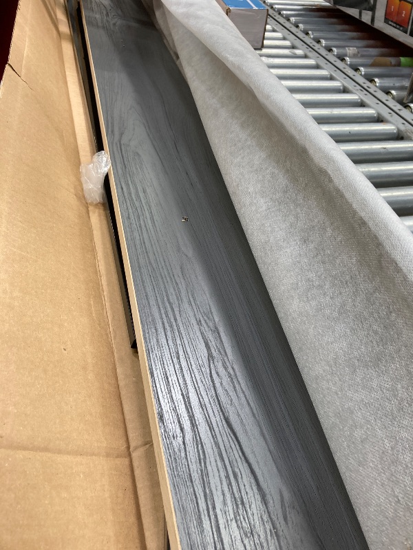 Photo 1 of ***SIDE RAILS ONLY NO HEADBOARD OR FOOT BOARD****Signature Design by Ashley Lodanna Contemporary Adjustable Tufted Queen Panel Bed with 2 Storage Drawers and LED Lights, Foundation or Box Spring Needed, Gray