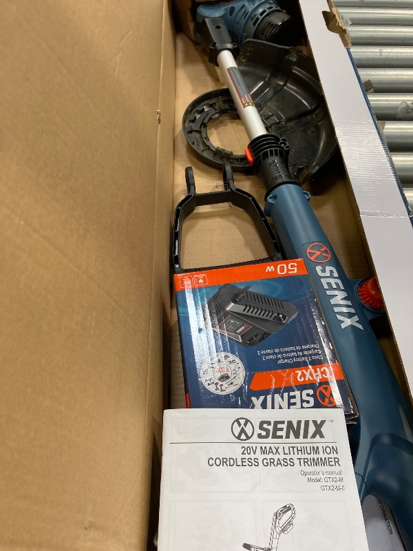 Photo 1 of **PARTS ONLY**SENIX 20V 10" Cordless Weed Eaters, String Trimmer, Telescoping Rotating Shaft, Adjust Head & Assistant Grip, Auto Line Feed w/ 2.5Ah Battery & Charger, GTX2-M