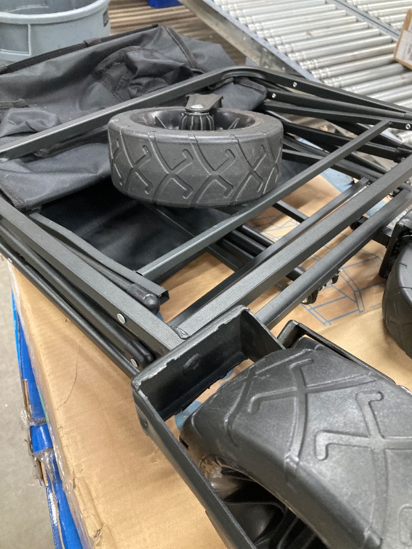 Photo 1 of ***PARTS ONLY SELLING AS PARTS ONLY ***
Large Collapsible Folding Wagon, Heavy Duty Big Bucket Utility Garden Cart with Oversized Tank Wheels for Sports, Shopping, Camping Kids, Black***(NOT IN BOX, NO PACKAGING)*** 
