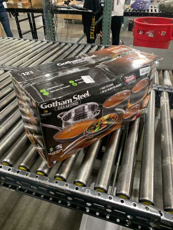 Photo 1 of Gotham Steel 12 Pc Ceramic Pots and Pans Set Non Stick, Kitchen Cookware Sets