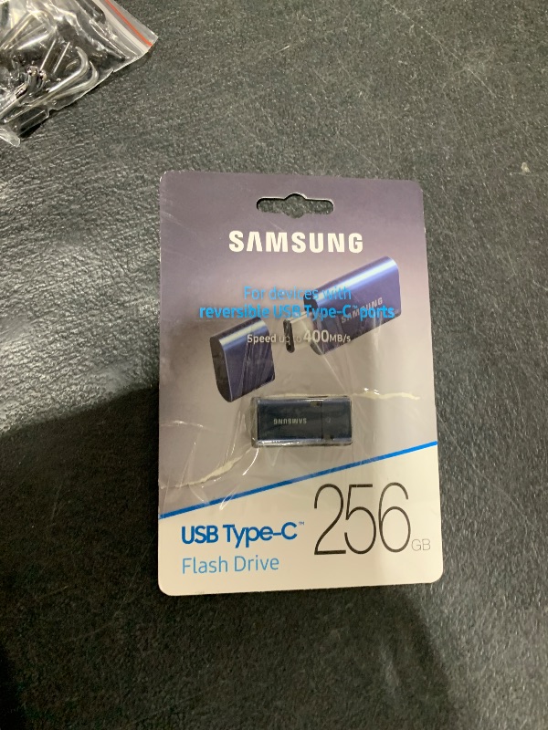 Photo 1 of SAMSUNG Type-C™ USB Flash Drive, 256GB, Transfers 4GB Files in 11 Secs w/Up to 400MB/s 3.13 Read Speeds, Compatible w/USB 3.0/2.0, Waterproof, 2022, Blue, MUF-256DA/AM
