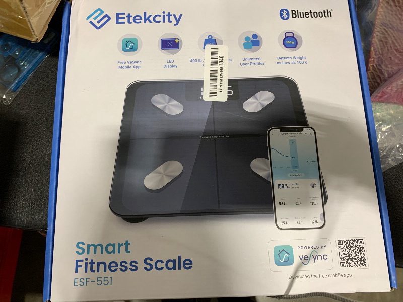 Photo 1 of Etekcity Smart Scale for Body Weight FSA HSA Store Eligible, Bathroom Digital Weighing Scale with BMI, Body Fat, Muscle Mass, Accurate Bluetooth Home User Health Equipment Sync Apps