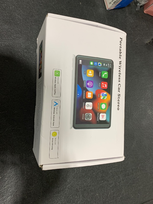 Photo 1 of Portable Newest Wireless Apple CarPlay and Android Auto Screen for Car, 7" HD Touch Screen Car Stereo with Mirror Link, Bluetooth 5.2, Backup Camera, AUX,FM Transmitter for All Vehicle