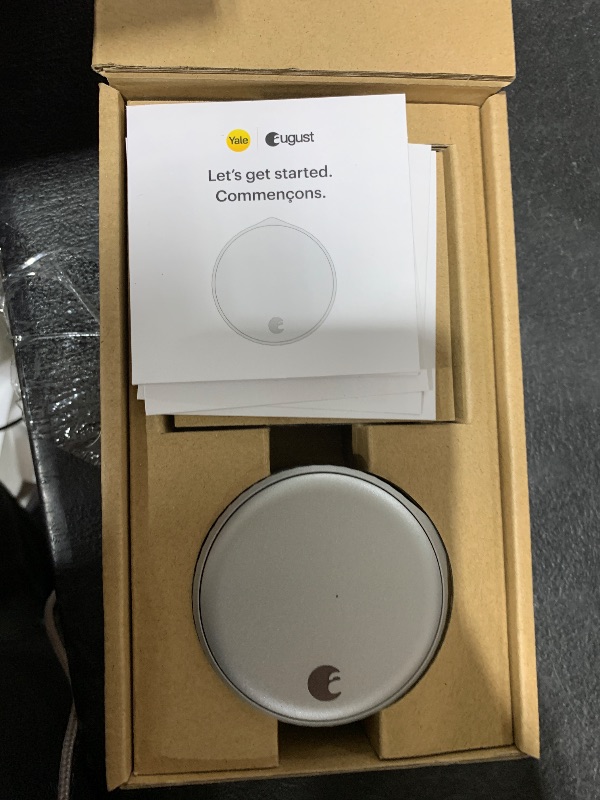 Photo 1 of August Home, Silver Wi-Fi Connected Smart Keyless Entry Door Lock, Electronic Door Lock Fits Your Existing Deadbolt in Minutes, ? ?AUG-SL05-M01-S01