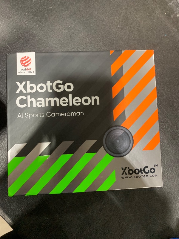 Photo 1 of XbotGo Chameleon AI Powered Sports Action Camera, Sports Gimbal Tracking System with Team and Player Tracking, COMS 4K Video, 360° Rotation, 120° FOV, Live Streaming (Lava Graphite)