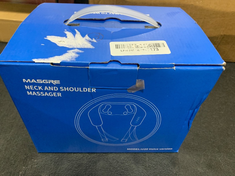 Photo 1 of MASGRE Shiatsu Back and Neck Massager, Cordless Shoulder Massager with Heat, Electric Deep Tissue 3D Kneading Massage Pillow for Shoulder, Leg, Body Muscle Pain Relief, Gifts for Men Women