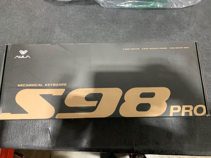 Photo 1 of AULA S98 Pro Wireless Mechanical Keyboard with Screen & Knob,2.4GHz/USB-C/BT5.0 Hot Swappable Creamy Keyboard,Pre-lubed Linear Switches,Side Printed PBT Keycaps,RGB Backlit Gaming Keyboards