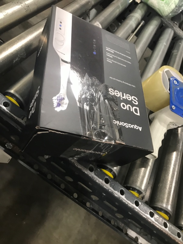 Photo 1 of Aquasonic Duo - Dual Handle Ultra Whitening 40,000 VPM Wireless Charging Electric ToothBrushes - 3 Modes with Smart Timers - 10 Dupont Brush Heads & 2 Travel Cases Included