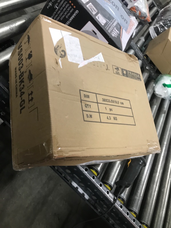 Photo 1 of GREENSTELL Small Vanity Stool Chair with Storage and Folding Back, 13" x 13" x 17.7" Faux Fur Soft Ottoman for Teenager, 4 Metal Legs with Anti-Slip Feet, Furry Padded Seat for Makeup, Bedroom, Black