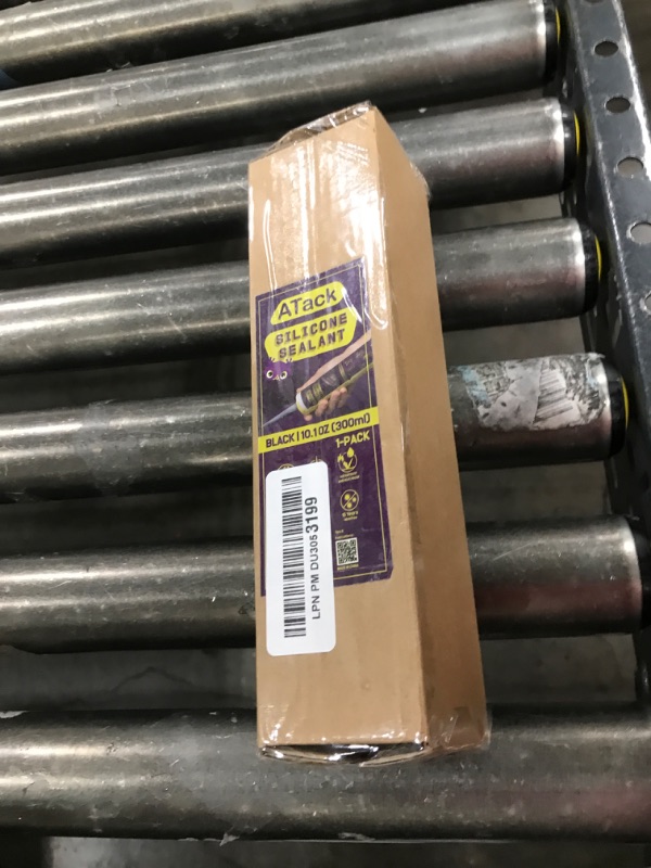 Photo 1 of ATack Black Silicone Sealant Caulk 10.1 oz 100% Silicone Black Caulking Waterproof | Black RTV Silicone Sealant for RV Sealant and Caulking | High Temp Marine Caulk for Wood, Aquarium, Bathtub Shower