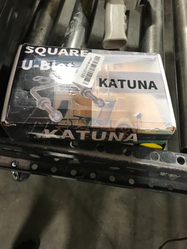 Photo 1 of KATUNA Hot-dip Galvanized Zinc Square U Bolt Kit for Boat Trailer Axle Leaf Springs, for 2x3 Axle - 6 5/16" Long,2 inch Wide Square U-Bolts with Nuts and Frame Plate for Trailer Automobiles Trailer.