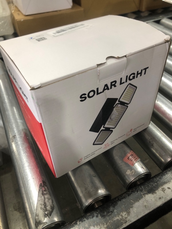 Photo 1 of daphino 2500LM Solar Lights Outdoor with Motion Sensor,3 Head 270° Wide Angle Street Area Lights,IP65 Waterproof Security Lighting with 3 Modes(Non-Remote,2 Pcs)