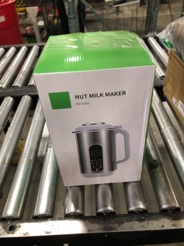 Photo 1 of KIDISLE 8 in 1 Nut Milk Maker, 42oz Homemade Almond, Oat, Coconut, Plant Based Milks and Non Dairy Beverages, Stainless Steel Automatic Soy Milk Machine with Delay Start/Keep Warm/Boil Water, Silver