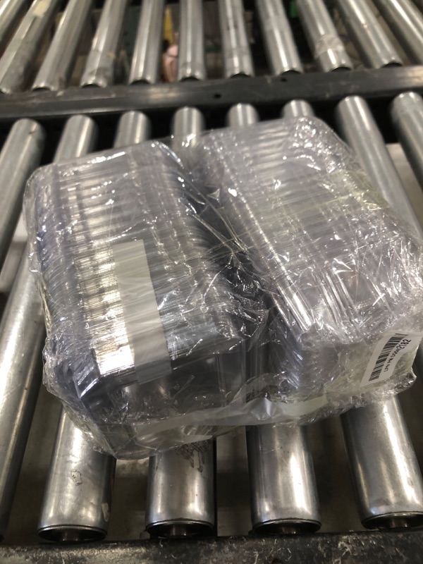 Photo 1 of Laojbaba Disposable Transparent Plastic Packaging Box (50 Count) with Cover, Disposable Plastic to Go Boxes fruit and vegetable box,Used to Hold Fruits, Vegetables, Salad