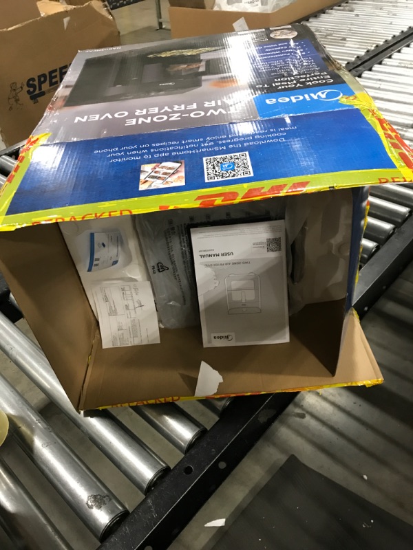 Photo 1 of Midea Dual Basket Air Fryer Oven 11 Quart 8 in 1 Functions, Clear Window, Smart Sync Finish, Works with Alexa, Wi-Fi Connectivity, 50+ App Recipes for family meals, Bake, Roast, Grill, Broil, Toast