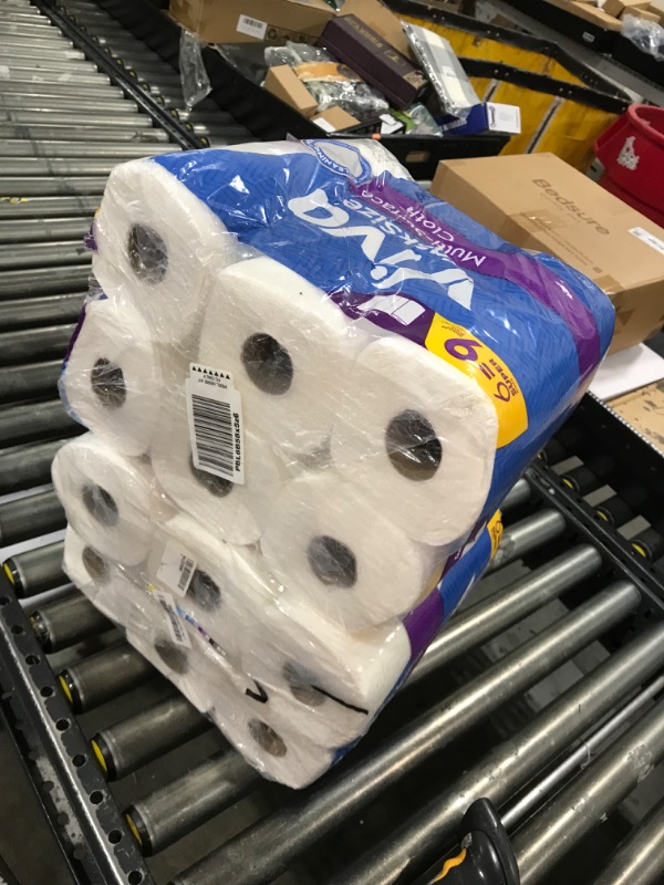 Photo 1 of Viva Multi-Surface Cloth Paper Towels, Task Size - 12 Super Rolls (2 Packs of 6) - 81 Sheets Per Roll