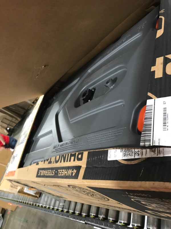 Photo 1 of Camco Rhino 36-Gallon Portable RV Tote Tank - Features 2 Steerable No-Flat Front Wheels & Built-in Gate Valve - Includes Removable 24" Tow Bar, 3’ Sewer Hose & More RV Accessories (39007)