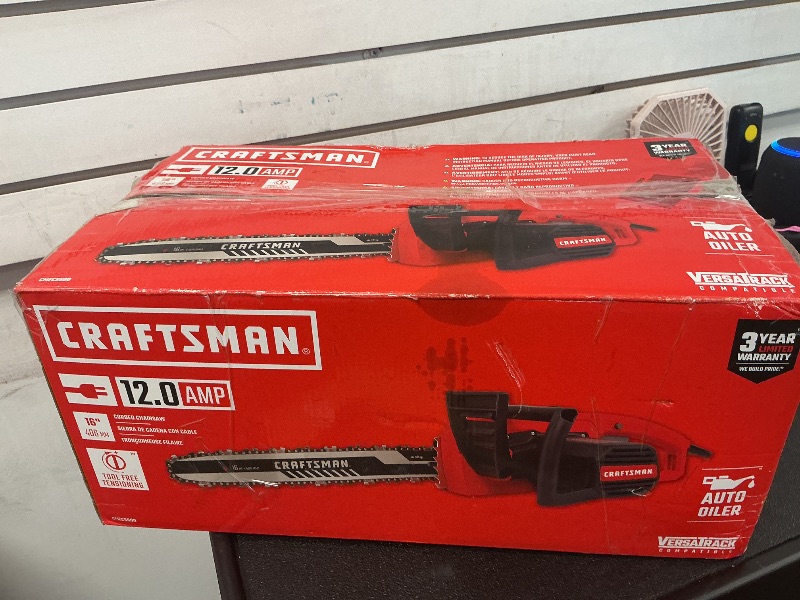 Photo 1 of CRAFTSMAN Electric Chainsaw, 16 Inch, 12 Amp Corded (CMECS600)