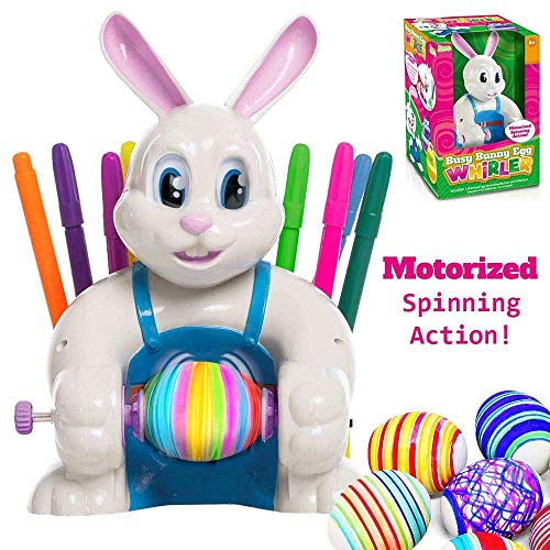 Photo 1 of JOYIN Klever Kits Motorized Easter Egg Decorator Kit Battery Driven Busy Bunny Egg Whirler Easter Egg Spinner Decorating Machine with 10 Colorful Non-
