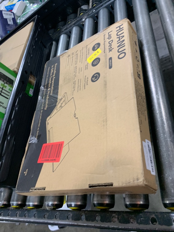 Photo 1 of Adjustable Lap Desk - with 6 Adjustable Angles, Detachable Mouse Pad, & Dual Cushions Laptop Stand for Car Laptop Desk, Work Table, Lap Writing Board & Drawing Desk on Sofa or Bed by HUANUO