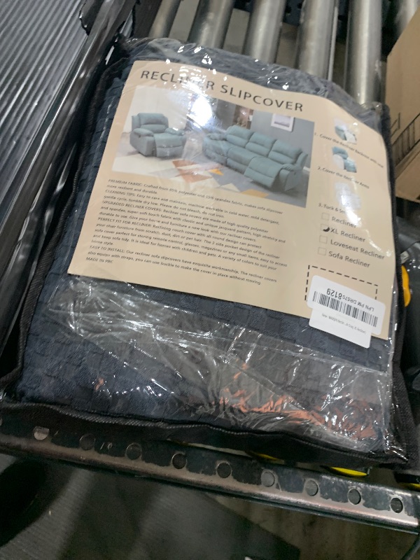 Photo 1 of MAXIJIN Oversized Recliner Covers That Stay in Place 4 Pieces Stretch Large Recliner Chair Covers Jacquard Dogs Cats Proof Reclining Slipcovers with Elastic Bottom (XL Recliner, Dark Gray)