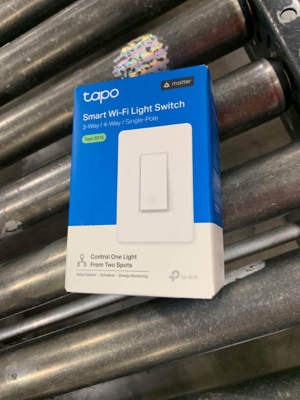 Photo 1 of TP-Link Tapo Smart Switch, Single-Pole/3-Way/4-Way, Matter Compatible, Energy Monitoring, Neutral Wire Required, Works with Alexa, Siri, Google Home, SmartThings, UL Certified, 2.4GHZ Wi-Fi, Tapo S515