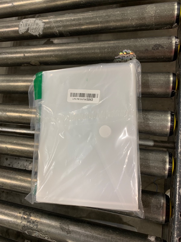 Photo 1 of YESSART 9x7 Clear Plastic Envelopes Hook Loop Closure Receipt Stickers Storage Holder 20 Pack