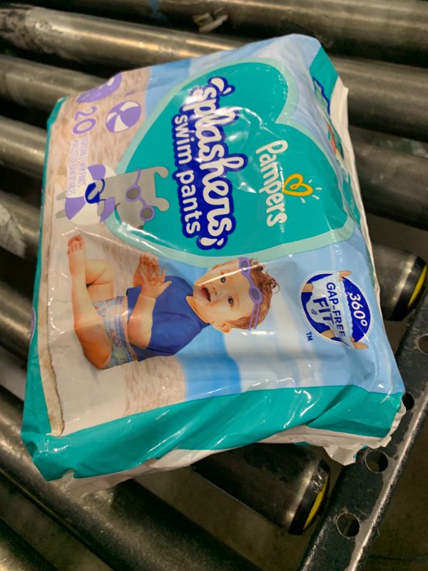 Photo 1 of Pampers Swim Diapers - Splashers - Size 2-3, 20 Count, Gap-Free Disposable Baby Swimming Pants