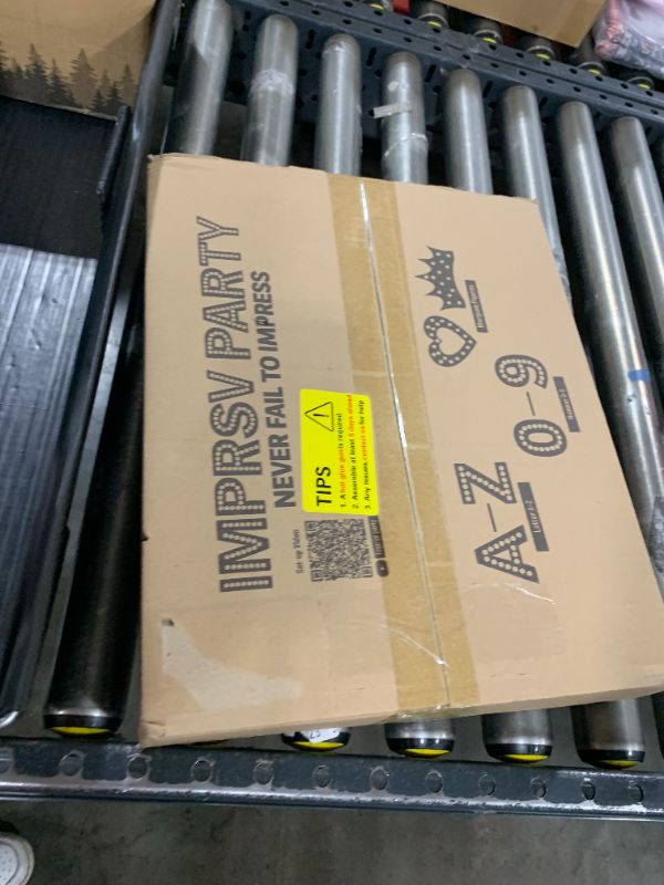 Photo 1 of imprsv 4FT Marquee Light Up U - Large Letters for Baby Shower, Wedding, Party Decor - Foam with Lights