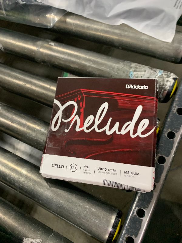 Photo 1 of D'Addario J1010 Prelude Cello String Set, 4/4 Scale Medium Tension (1 Set) –Solid Steel Core, Warm Tone, Economical, Durable – Educator’s Choice for Student Strings – Sealed Pouch Prevents Corrosion