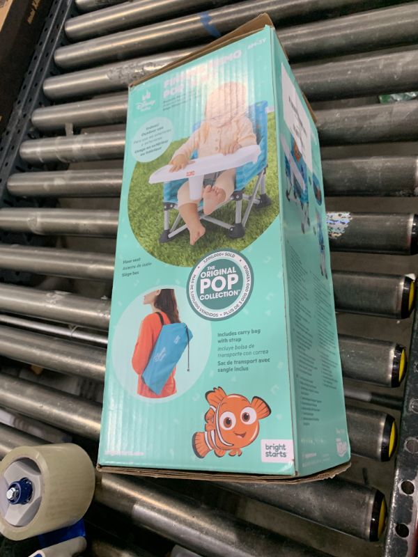 Photo 1 of Bright Starts Disney Finding Nemo Pop 'N Sit Portable Booster, Indoor/Outdoor Use, Floor Seat with Feeding Tray, 6 Mos - 3 Yrs