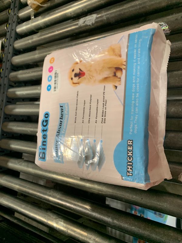 Photo 1 of BinetGo Pink Disposable Pee Pads for Dogs, 25 Count 24” x 35.5” X-Large Wee Wee Pads for Dogs Urine, Extra Absorbent Unscented Puppy Pads, Pet Training Pad for Dog, Pink Doggy Pee Pads for Indoors
