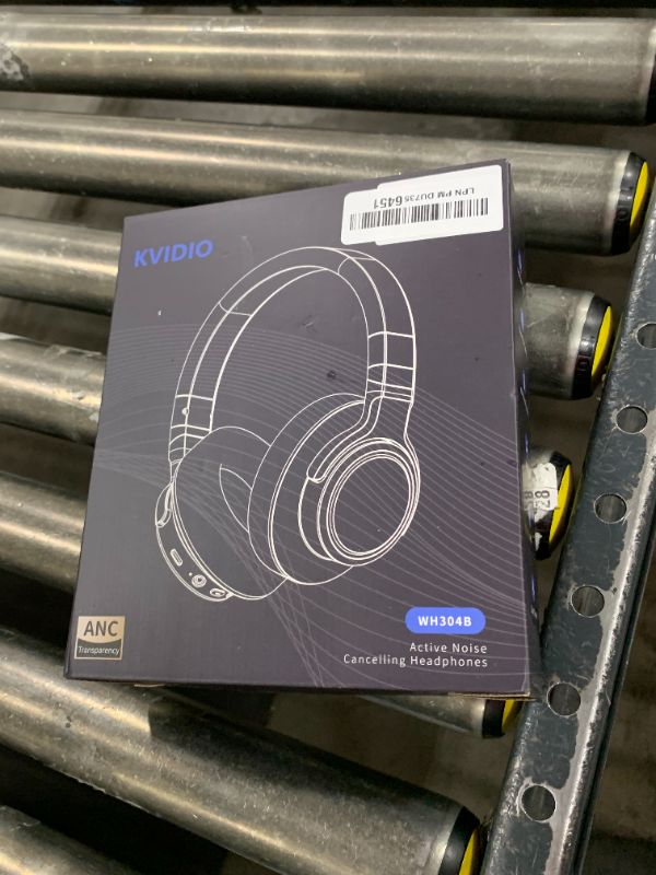 Photo 1 of KVIDIO Active Noise Cancelling Headphones, 70 Hours Playtime Bluetooth Headphones Wireless with Microphone, Transparency Mode, Deep Bass and Hi-Fi Stereo Sound Over Ear Headphones for Travel Office