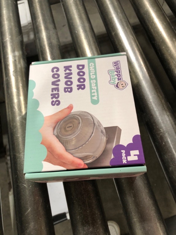 Photo 1 of Child Safety Door Knob Cover (4 Pack) Hard-to-Remove Dual-Lock Door Handle Covers for Kids - Reusable Baby Proof Door Knob Locks - Installs Easily, No Tools Needed (Clear)