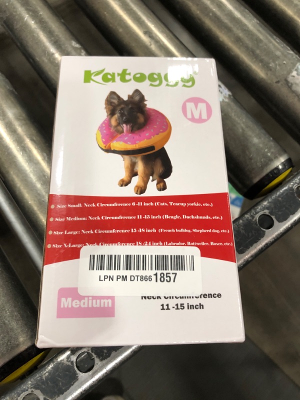 Photo 1 of Katoggy Inflatable Dog Cone Collar for Dogs After Surgery, Soft Adjustable Blow up Donut Dog E-Collar for Small Medium Large Dog and Cats