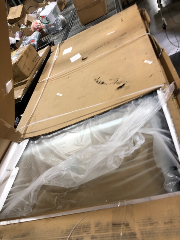 Photo 1 of Glass Shower Panel, 34" W x 78" H Semi-Framed Fixed Shower Glass Panel in Matte Black with 5/16"(8mm) Clear Tempered Glass Door, Simple Shower Door Panel for Bathroom