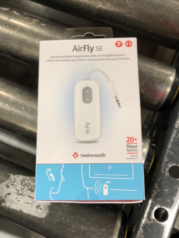 Photo 1 of Twelve South AirFly SE | Bluetooth Wireless Transmitter/Adapter for AirPods/Wireless or Noise-Cancelling Headphones; use on Airplanes and Gym Equipment, 20+ hr Battery Life