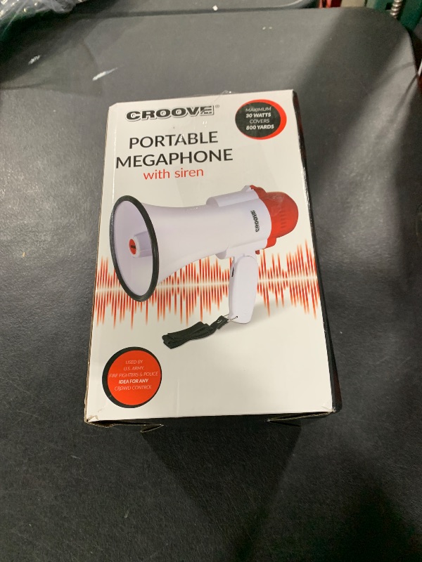 Photo 1 of 30 Watt Megaphone Bullhorn With Siren & Music, Lightweight Mini Bull Horn With Loud Speaker & Volume Control, 800 Yard Voice Range Mega Phone, Cheering Gifts for Kids & Adults Ages 14 15 16+ Years Old