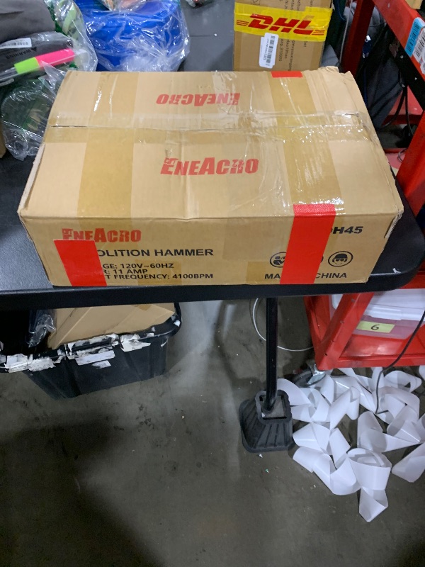 Photo 1 of ENEACRO SDS-Max Demolition Jack Hammer for Concrete, Lightweight 11 Amp Electric Demo Chipping Hammer?Aluminum Alloy Shell, Vibration Control, Includes Grease, Tool Bag and Chisels