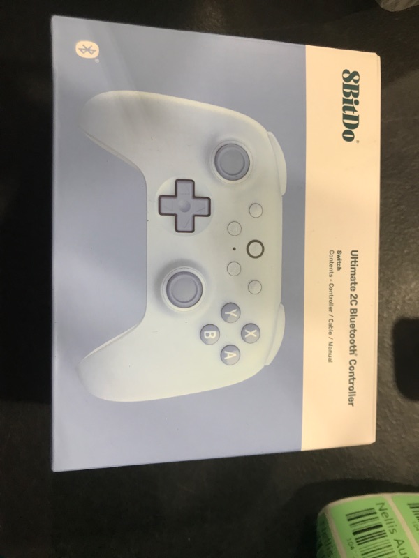 Photo 1 of 8Bitdo Ultimate 2C Hall Effect Joysticks Bluetooth Controller with Remappable L4/R4 Bumpers, 6-axis Motion Control, Rumble Vibration and Turbo Function for Switch (Blue)