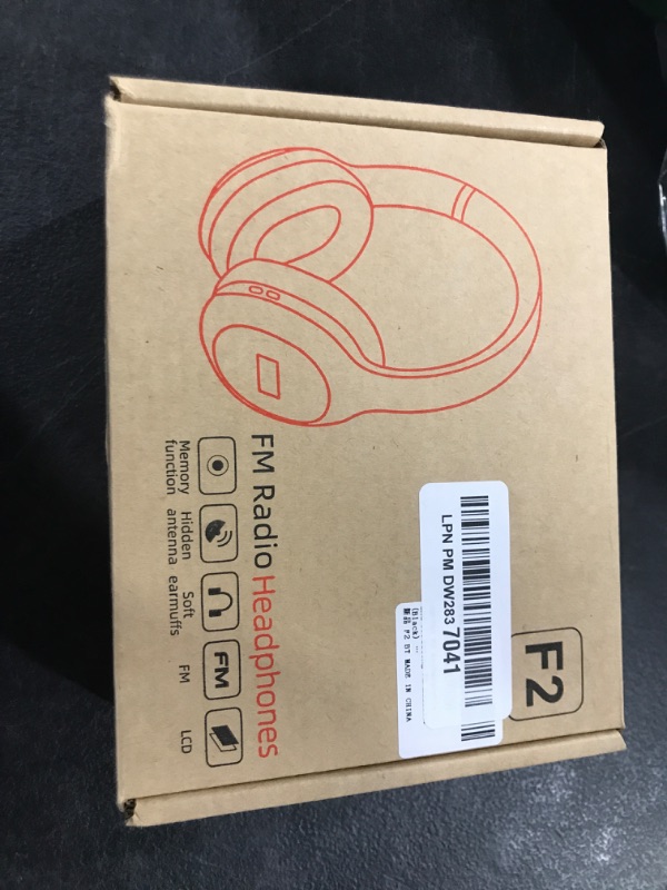 Photo 1 of F2 FM Radio headphones wireless Bluetooth 5.2 with Built-in Microphone, Portable Headset Radio Receiver, Wired/Wireless Over Ear Headphone, Soft Ear Muffs, Stereo Sound, for Work/Travel/Moving/Jogging