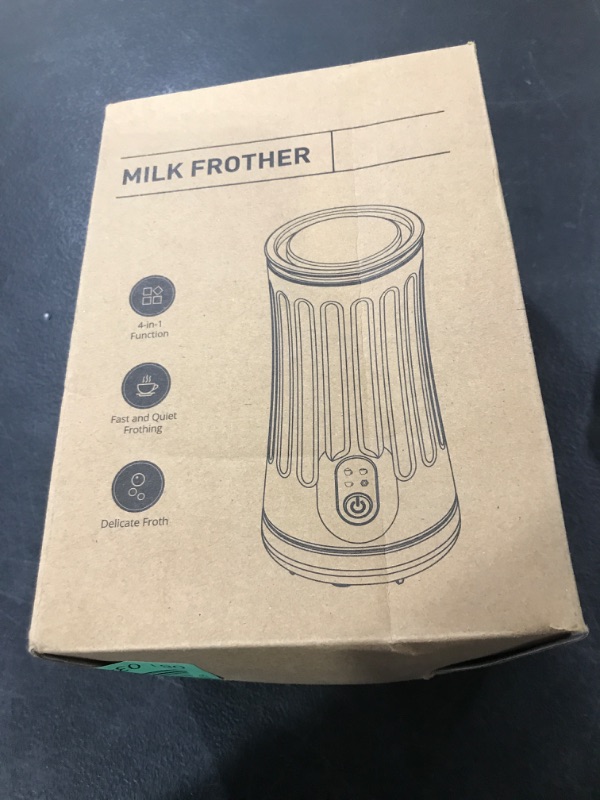 Photo 1 of Ovetedot Milk Frother, Upgraded 4-in-1 Milk Frother and Steamer, Hot and Cold Foam Maker and Milk Warmer with Temperature Control & Auto Shut-Off, Frother for Coffee, Latte, Cappuccino, Matcha(Black)