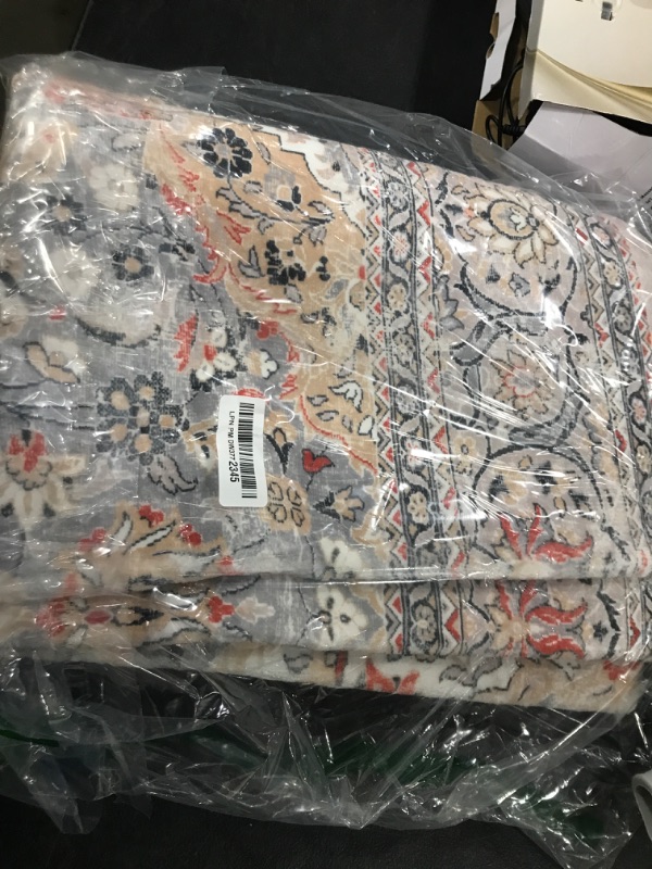 Photo 1 of Goideal Washable Rug 4x6, Beige Area Rugs Non Slip, Indoor Low Pile Carpet with Rubber Backing for Living Room Kitchen Bathroom Entryway Office Bedroom