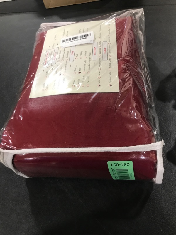Photo 1 of eBeddy Linens Premium Duvet Cover Set 800-TC California King 104x98 Inch Pure Egyptian Cotton Soft 3 Pieces (1 Duvet Cover & 2 Pillow Shams) Zipper Closure & Corner Ties, Burgundy Solid
