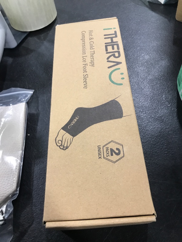 Photo 1 of iTHERAU Ankle Ice 2 Pack Wrap for Swelling, Plantar Fasciitis, Foot Pain Relief, Ankle Brace Gel Cold Packs for Injuries Reusable, Hot Cold Compress Therapy for Achilles,Tendonitis