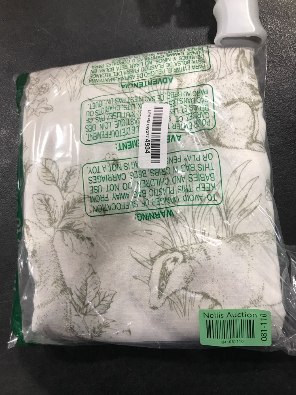 Photo 1 of jinchan Sage Green Faux Linen Curtains 72 in Long Woodland Wildlife Print Nursery Drapes for Kid's Room Light Filtering French Country Farmhouse Curtains with Bunny and Forest Design Set of 2 Panels