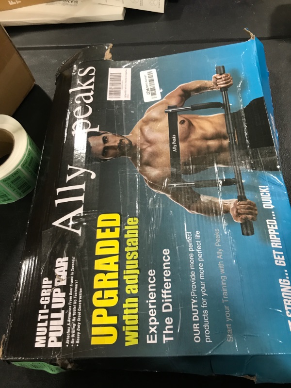 Photo 1 of Ally Peaks Pull Up Bar for Doorway,Multiple Levels Width Adjustable Pull Up Bar Accurately Match Wide and Narrow doorframe,Indoor Chin-Up Bar Workout Bar,USA Original Patent